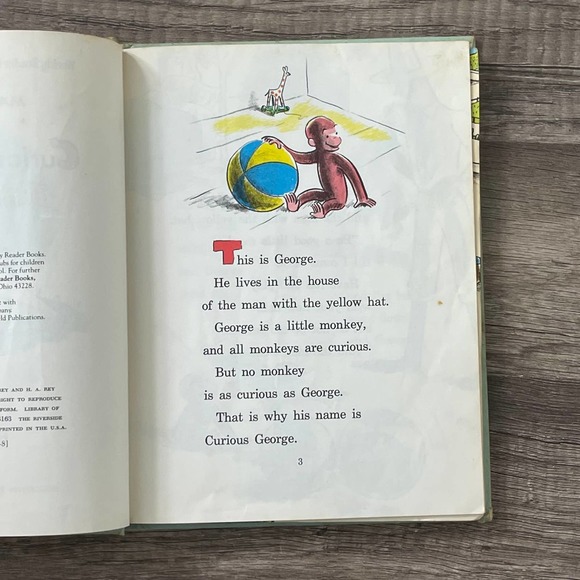CURIOUS GEORGE FLIES A KITE by MARGRET REY - H.A.REY [ VINTAGE 1958 ] - Picture 7 of 11